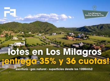 Terreno , Santa Rosa de Calamuchita · Los Milagros, Loteo Privado. Santa Rosa de Calamuchita.