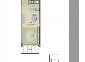 Departamento · 33m² · 1 Ambiente · 1 Cochera · Cordoba 5515 - Depto Monoamb Divisible a Estrenar