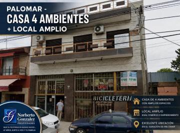 Casa · 500m² · 4 Ambientes · En Venta en El Palomar: Excelente Casa 4 Amb. con Gran Local 2 Plantas Edificada Sobre Lote 470 m².