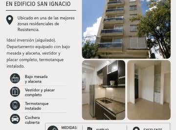 Departamento · 40m² · 1 Ambiente · 1 Cochera · Se Vende: Pueyrredon 750. Edificio San Ignacio