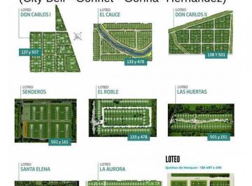 Terreno · 350m² · Lotes Barrios Abiertos y Privados - City Bell - Gonnet - Hernandez - Gorina