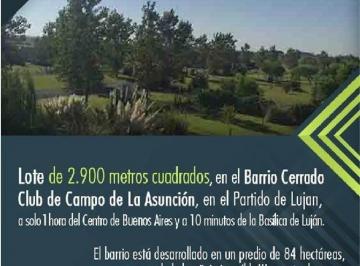 Terreno · 2160m² · Venta Lotes La Asuncion Club de Campo
