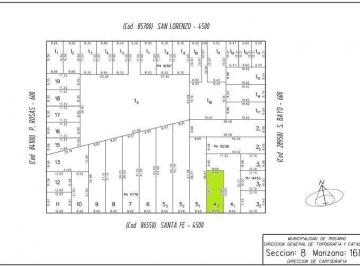 Terreno · 160m² · 5 Ambientes · 1 Cochera · Terreno 188 m² - Corredor Urbano C - Santa Fe 4530