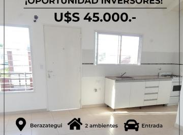 Departamento · 38m² · 2 Ambientes · 1 Cochera · Oportunidad! Alquilado! Depto. 2 Ambientes con Patio!