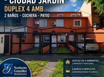Casa · 90m² · 4 Ambientes · 1 Cochera · Vendo en Ciudad Jardin Duplex de 4 Amb. 2 Dorm. en Primer Planta y Tercer Dormitorio en La Seg