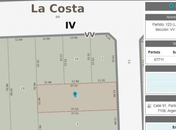 Terreno · 456m² · Lote de Terreno en Mar del Tuyu Calle 11 Entre 90 y 91