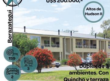 PH · 96m² · 3 Ambientes · 2 Cocheras · Duplex en Altos de Hudson II