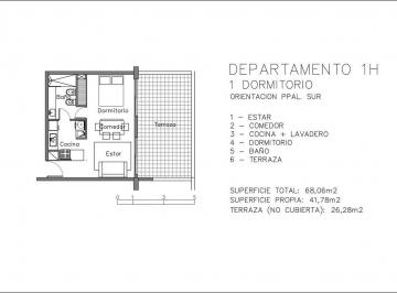 Departamento · 41m² · 2 Ambientes · Departamento - San Rafael