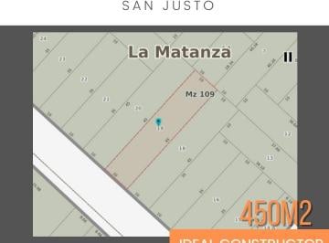 Terreno , La Matanza · Lote de 450 m² Zona Mixto Industrial con Construccion