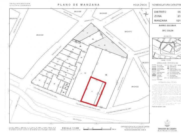 Terreno · 606m²