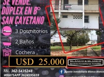 Casa · 80m² · 4 Ambientes · Se Vende: B° San Cayetano Duplex de 3 Dorm.