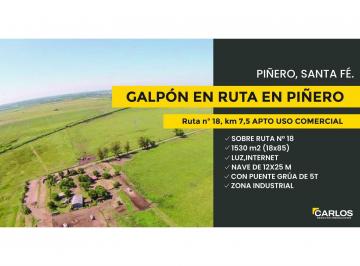 Depósito · 300m² · 1 Ambiente · Galpón Apto Uso Comercial en Piñero