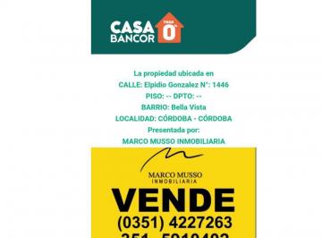 Casa de 5 ambientes, Córdoba · Apta Bancor - Bella Vista - Elpidio Gonzalez 1446 - 5 Dorm/garage y Patio.