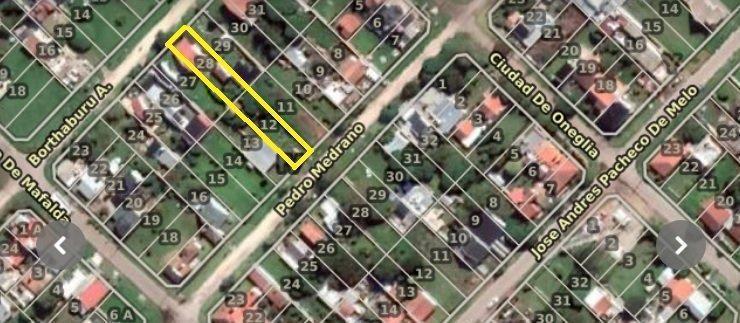 Lote 350m² en zona Faro, Punta Mogotes con acceso por Pacheco de Melo y Pedro Medrano