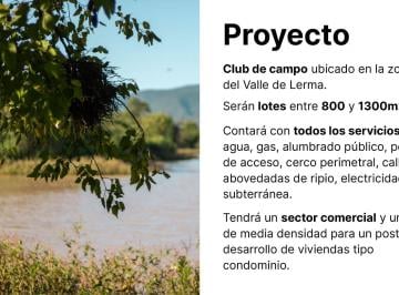 Terreno · 800m² · Espectacular Loteo Vta Sobre Ruta 21 en Cerrillos