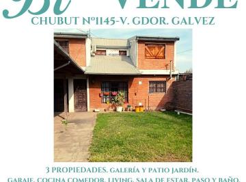 Casa de 7 ambientes, Villa Gobernador Gálvez · 1 Casa y 2 Monoambientes.