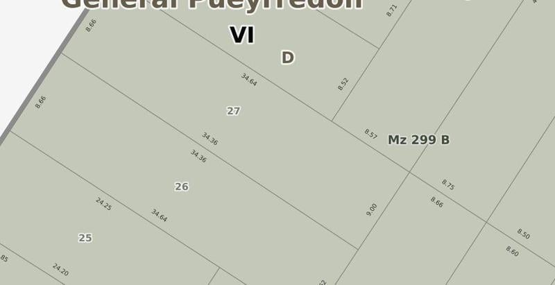 Lote de 8,66 x 34,64 — Se puede construir 975m2