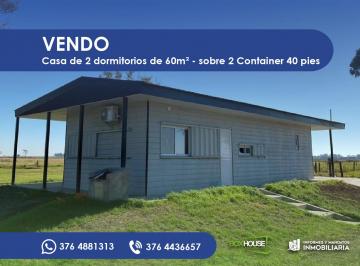Campo · 60m² · 2 Dormitorios · Casa de 2 Dorm. de 60 m² - Sobre 2 Container 40 Pies