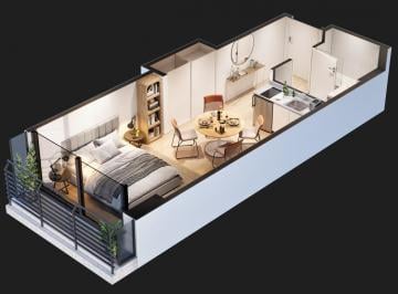 Departamento · 57m² · 3 Ambientes · Monoambientes en Pozo con Amenities Entrega Oct' 25
