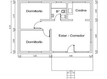Casa · 51m² · 2 Dormitorios · Casa Quinta en Lagos del Leyes