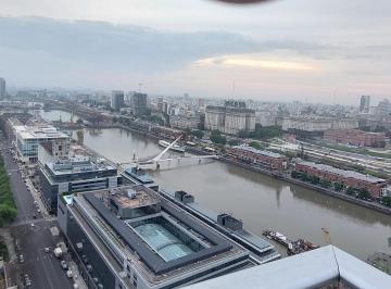 Departamento de 3 ambientes, Puerto Madero · 3 Ambientes Amoblados Piso 32 con Triple Vista Inmejorable