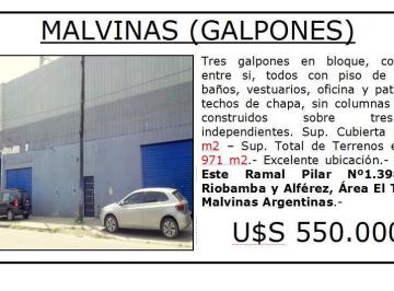 Bodega-Galpón , Malvinas Argentinas · Tres Galpones (Venta en Bloque)