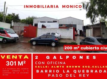 Local comercial · 400m² · 2 Cocheras · Venta de 2 Galpón Industrial