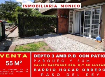 Departamento · 50m² · 2 Dormitorios · 1 Cochera · Venta Depto 3 Amb Paso del Rey Hogar Obrero