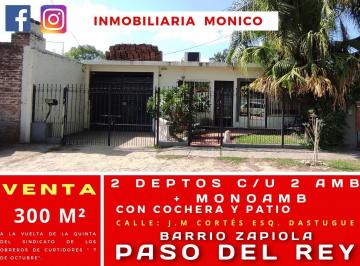 Departamento · 300m² · 3 Dormitorios · 1 Cochera · Venta de 3 Depto de 2 Amb en Paso del Rey Barrio Zapiola