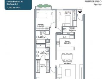 Departamento · 121m² · 4 Ambientes · Semi Piso 4 Amb Balcon Terraza Cochera Entrega 2/2027