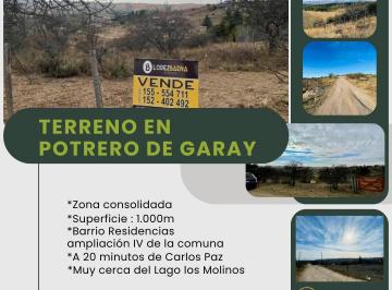 Terreno · 1000m² · Venta - Lote - Terreno - Potrero de Garay