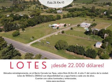 Terreno · 1625m² · Lotes Desde 22.000 Dólares! Barrio Cerrado Las Tipas! 1000 m² a 2800 M&sup2;! Lote 7