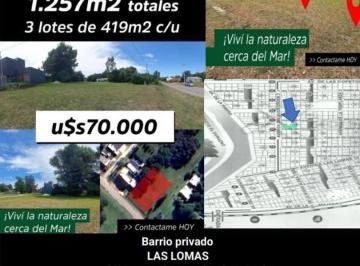 Terreno · 1257m² · Terreno en Venta - Miramar - Barrio C. Las Lomas - Costa Atlantica - Javier Quintana Inmobiliaria
