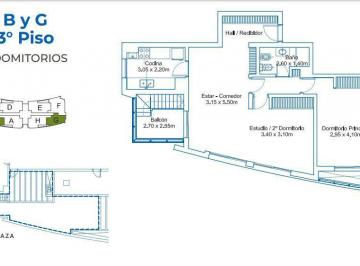 Departamento · 71m² · 3 Ambientes · 1 Cochera · Terraza Propia - Dpto. 2 Dor - Complejo con Seguridad