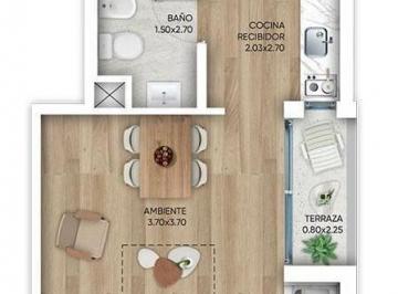 Departamento de 1 ambiente, Uruguay · Departamento - Cordón