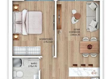 Departamento de 2 ambientes, Uruguay · Departamento - Cordón