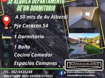 Departamento · 30m² · Se Alquila: Pje. Caracas 54, Dpto de 1 Dormitorio.