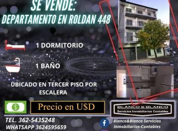 Departamento · 40m² · 2 Ambientes · Se Vende: Roldan 448, Departamento de 1 Dormitorio