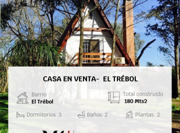 Quinta vacacional · 180m² · 5 Ambientes · 3 Cocheras · Quinta - El Trébol