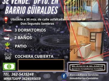 Departamento · 100m² · 4 Ambientes · 1 Cochera · Se Vende en Barrio Güiraldes Dto de 3 Dorm. + Salón Come