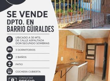 Departamento · 100m² · 4 Ambientes · 1 Cochera · Se Vende en Barrio Güiraldes Dto de 3 Dorm. + Local