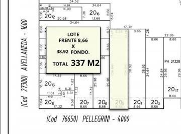 Terreno · 337m² · Venta/permuta - Lote - Echesortu, Rosario