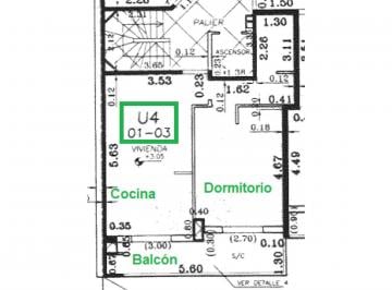 PLANO · Alquiler Depto. 1 Dormitorio - Centro Rosario Santa Fe y Callao