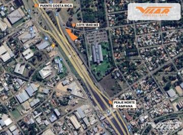 Terreno · 1837m² · Terreno 1840 m², en Alquiler, Colectora de Panamericana Altura Peaje Norte, Campana.