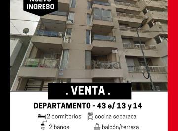 Departamento de 4 ambientes, La Plata · Semi Piso en Venta - 2 Dorm - Balcon/terraza