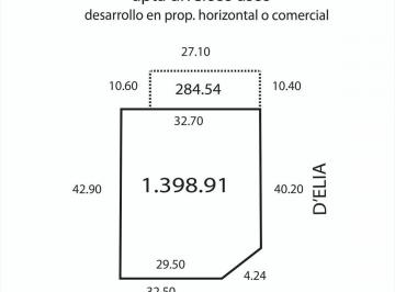 Terreno · 284m² · Excelente Lote Comercial Apto PH o Local Comercial en El Centro de San Miguel