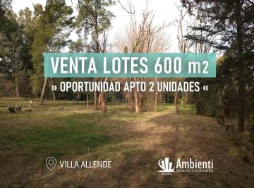 Terreno , Villa Allende · Ideal Dúplex! - Lotes 600 m² Villa Allende