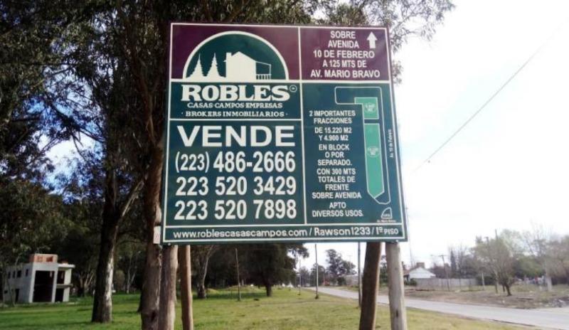 Fracción sobre Av. 10 de Febrero, 15220 m² en Santa Celina