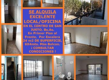 Local comercial , La Matanza · Dueño Alquila Local/oficina de 24 m² en San Justo Centro