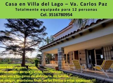 Casa de 12 ambientes, Villa Carlos Paz · Alquiler Temporario, Hasta 12 Personas en V° del Lago - V° Carlos Paz
